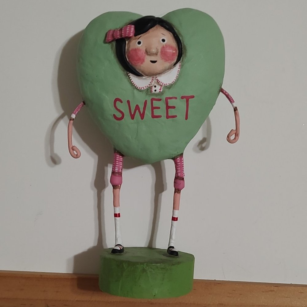 Lori Mitchell Green Conversation Heart - Sweet Joy